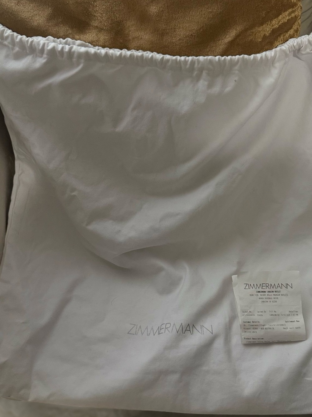 Zimmermann dust bag